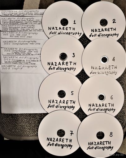 DVD MP3  - NAZARETH - полная дискография (1971 - 2022) - albums, compilations, EP & singles, live, remaster, vinyl rip - 8 DVD