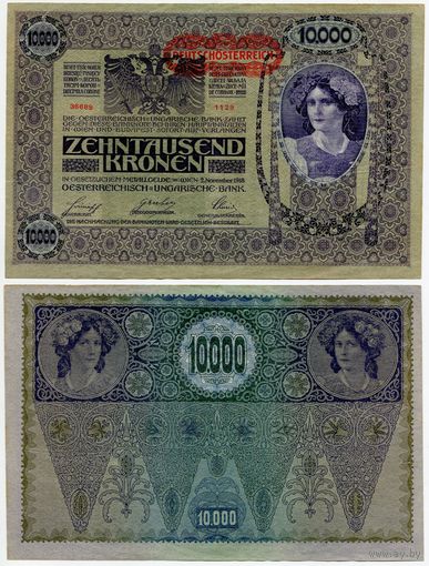 Австрия. 10000 крон (образца 1918 года, выпуск 1919, P65, XF)