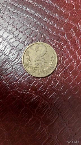 Монета 2 злотых 1988г. Польша.