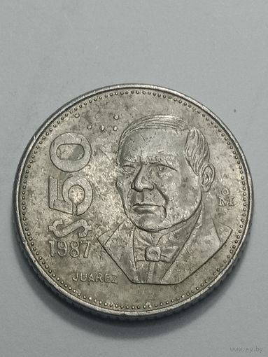 Мексика 50 песо  1987 года .