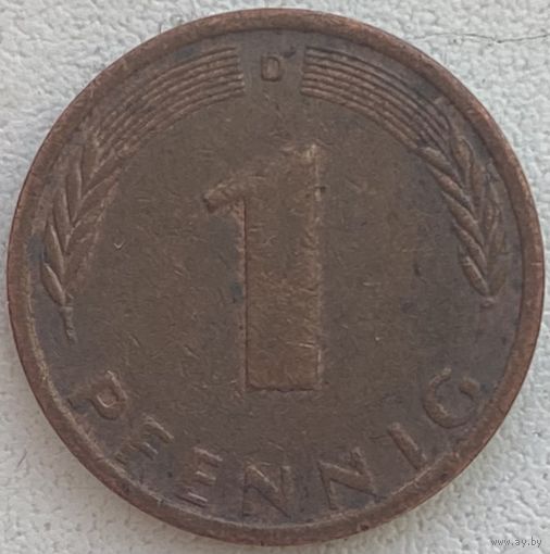 Германия 1 пфенниг 1972 г. D