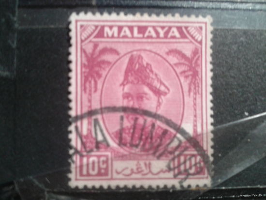 Селангор, колония Англии, 1949. Султан Хисамуддин