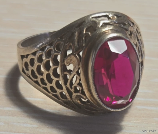 Антикварное советское русское кольцо из чистого серебра 875 женское