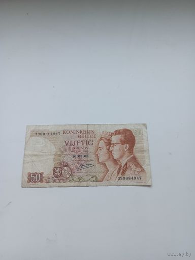 БЕЛЬГИЯ 50 франков 1966 год