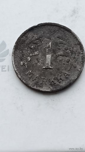 1 марка Финляндия 1952 года. Монета не чищена. Старый тип.