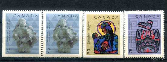 Канада - 1990г. - Рождество, искусство - 4 марки - MNH. #3-WB-96-B-1