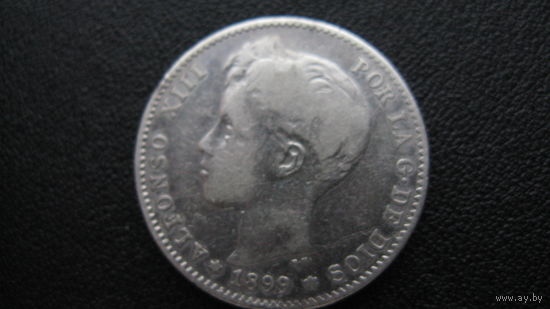 Испания Песета 1899 г ( серебро )