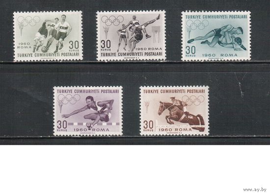 Турция-1960,(Мих.1769-1773) *   , Спорт, ОИ-1960 (полная серия)