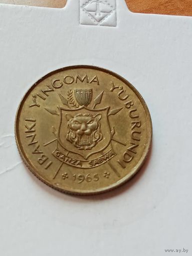 13. Распродажа! Королевство Бурунди 1 франк 1965 г. Редкая!