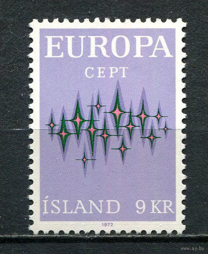 Исландия - 1972 - Европа (C.E.P.T.) - Звезды 9kr - [Mi.461] - 1 марка. MNH, MLH.  (Лот 29HC)-T4P52