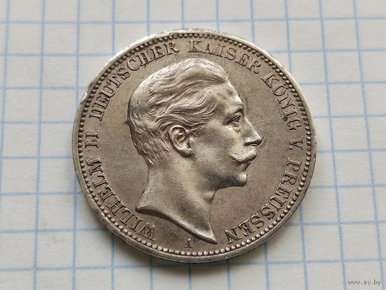 3 марки 1908 Пруссия, Вильгельм 2