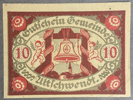 Нотгельды Австрия Альтшвендт 10 геллеров 1920  год.