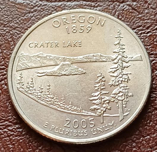 США 25 центов , D   2005 Квотер штата Орегон    ( 2-5-8 )