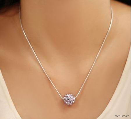 ПОДВЕСКА/КУЛОН/КОЛЬЕ с серебряным покрытием и кристаллами Swarovski