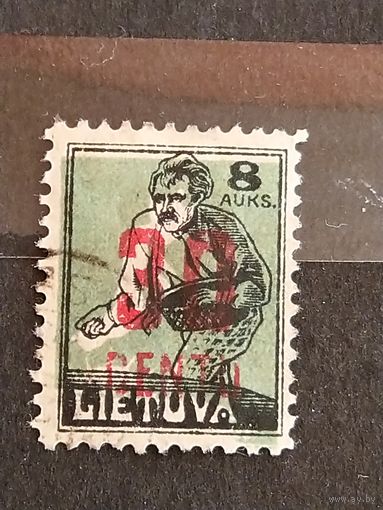 1922 Литва разновидность сдвиг зелёного цвета (5-2)