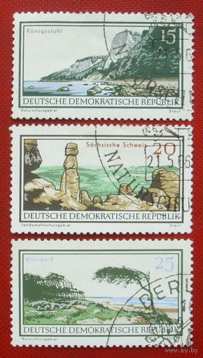 ГДР. Заповедники. ( 3 марки ) 1966 года. 2-3.