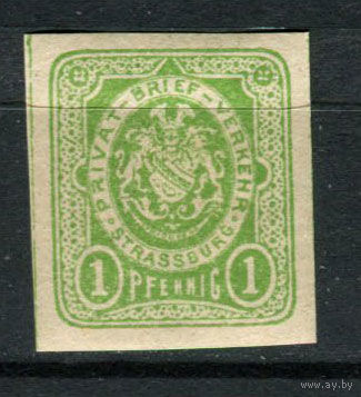 Германия - Страсбург - Местные марки - 1886 - Герб 1Pf - [Mi.3] - 1 марка. MH.  (Лот 147AL)