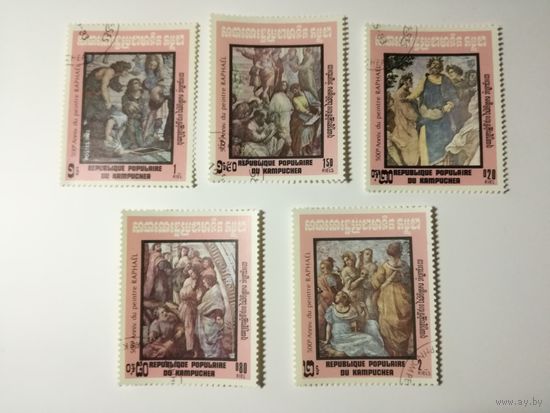 Камбоджа 1983. 500 лет со дня рождения Рафаэля. Живопись