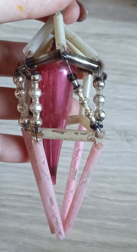 Елочные игрушки, стекло, стеклярус