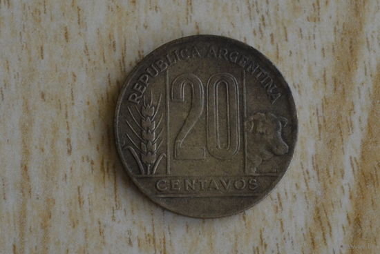 Аргентина 20 сентаво 1948 с 1 руб