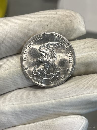 2 марки 1913 ярчайший шб ! UNC с рубля !