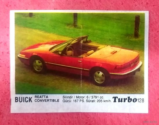 Вкладыш от жвачки Турбо * Turbo * номер 128