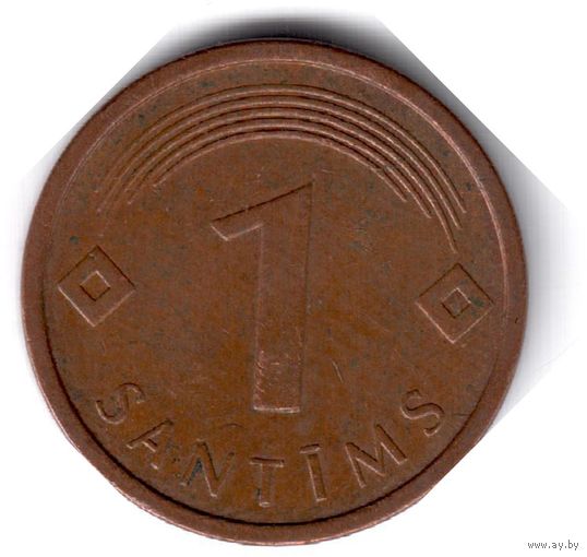 Латвия. 1 сантим. 2005 г.