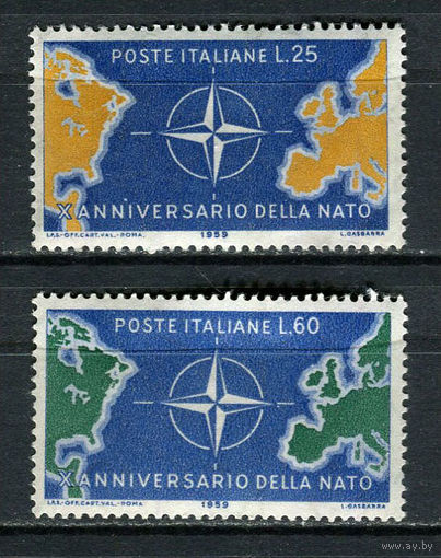 Италия - 1959 - НАТО - [Mi. 1032-1033] - полная серия - 2 марки. MNH, MLH, MH.  (Лот 5GP)-T41P28