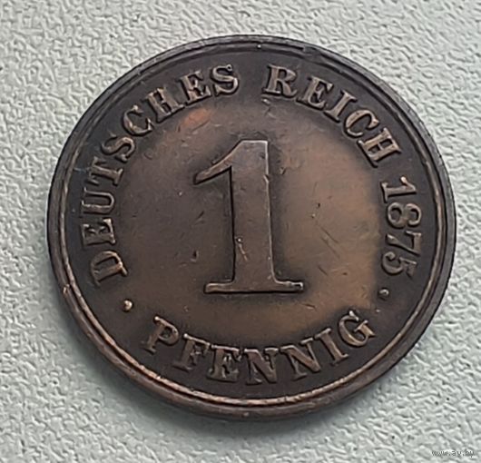 Германия 1 пфенниг, 1875 А  2-12-42