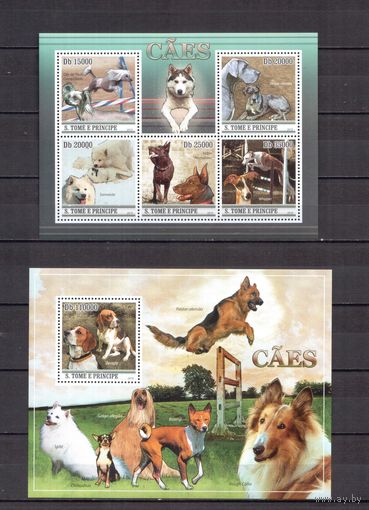 Сан Томе и Принсипи 2010 Фауна домашние собаки - 1 лист + 1 блок MNH**