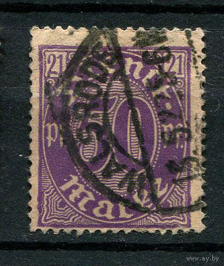 Рейх (Веймарская республика) - 1920 - Dienstmarken - Цифры - 50 Pf - [Mi.21d] - 1 марка. Гашеная.  (Лот 27Ju)-T25P8