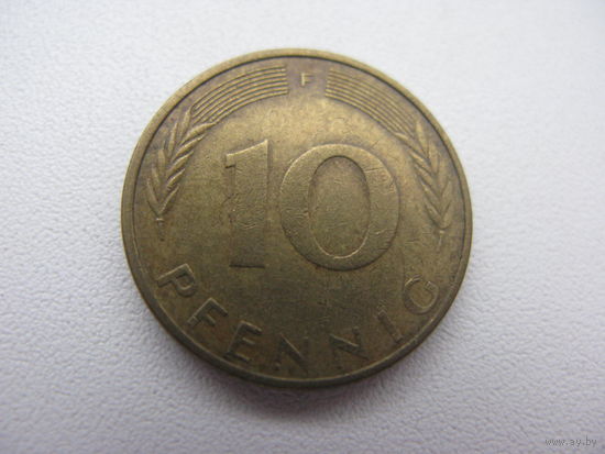 ФРГ 10 пфеннигов 1974 F.