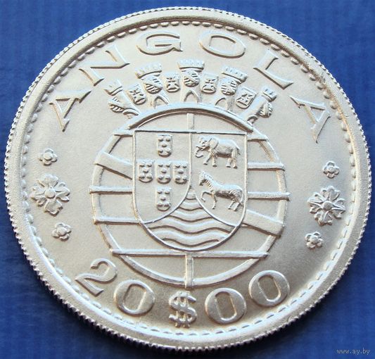 Ангола. 20 эскудо 1952 год  KM#74  Тираж: 1.002.999 шт