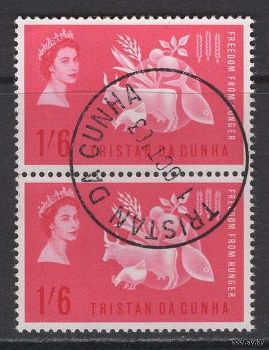 Тристан да Кунья /Tristan da Cunha 1963  сцепка Used