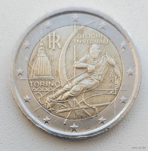 Италия 2 евро, 2006_XX зимние Олимпийские Игры, Турин 2006