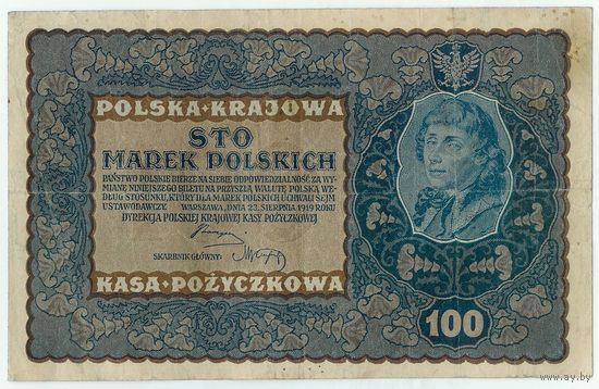 Польша, 100 марок польских 1919 год
