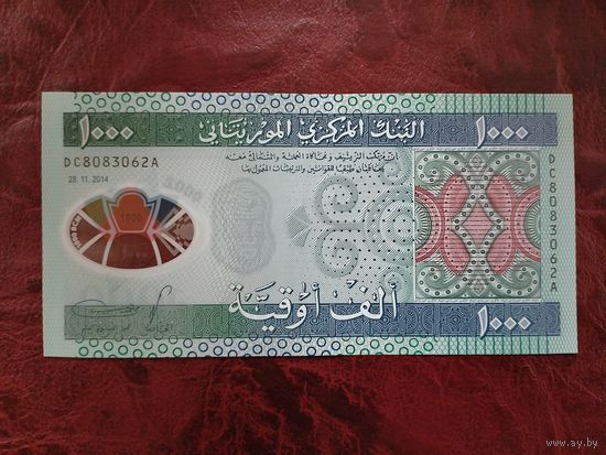 1000 угий Мавритания 2014 г.