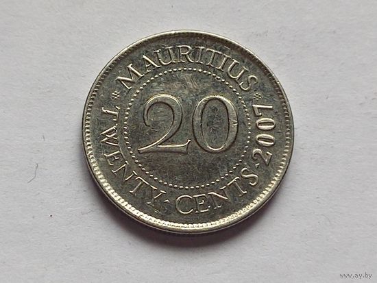 Маврикий 20 центов 2007 г.
