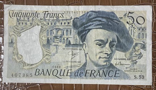 Банкнота Франция 50 франков 1988 год.