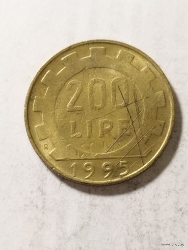 Италия 200 лир 1995