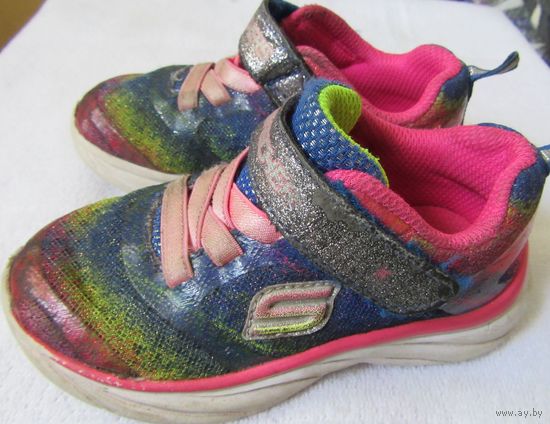 SKECHERS Кроссовки Разноцветные Липучка Детская Обувь 14см