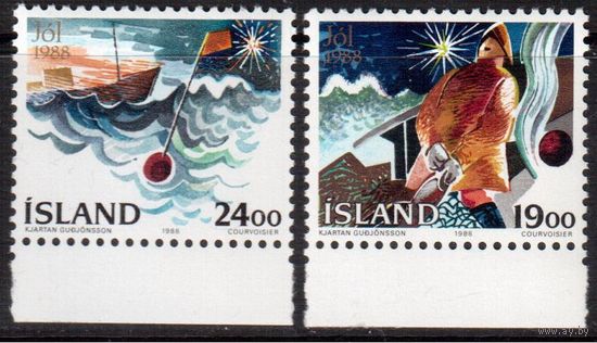 Исландия. Рождество и Новый год. Море. Рыбаки. 1988 год **