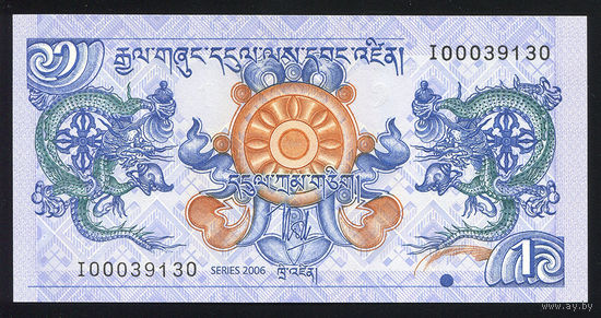 BHUTAN/Бутан_1 Ngultrum_2006_Pick#27.a_UNC