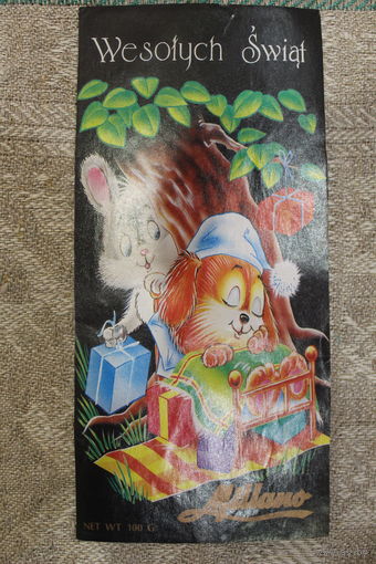 Этикетка от шоколадки 90-е гг