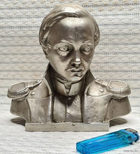 Силуминовый бюст Статуэтка Скульптура Лермонтов силумин