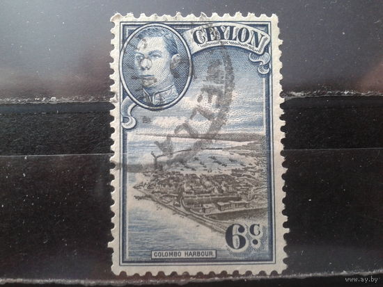 Цейлон 1938 Король Георг 6  6с
