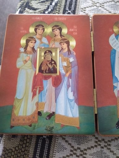 Икона складень деревяный царская семья