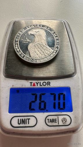 Коллекционая серебряная монета США, 1 доллар 1983 года, XXIII Летние Олимпийские игры, Лос-Анджелес.