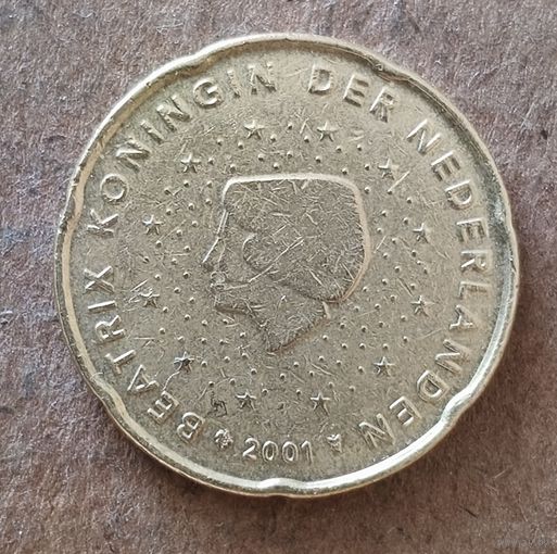Нидерланды 20 евроцентов 2001 г., KM# 238