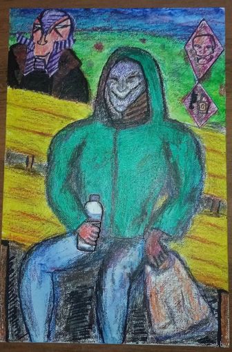 Картина холст 30 на 20см акрил весна авторская